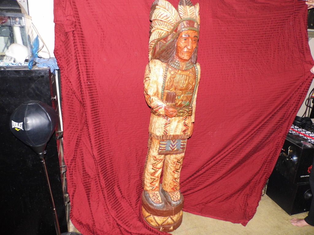 Ralph Gallagher 6' cigar store indian for sale MAKE OFFER Woodcarving