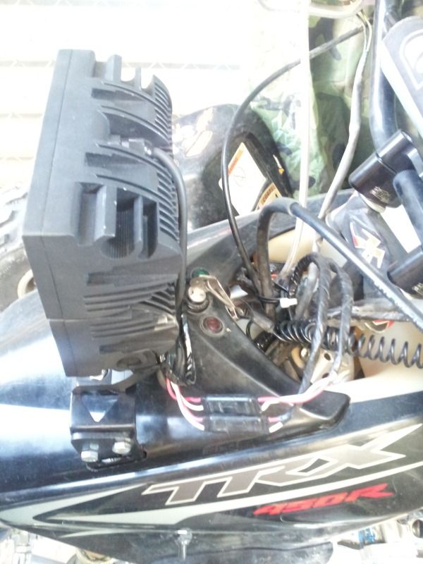 Pictures and video of my Baja LED , light bar set up.. Honda TRX 450R