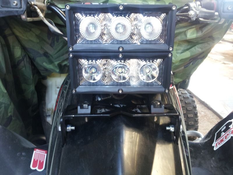 Pictures and video of my Baja LED , light bar set up.. Honda TRX Forums Honda TRX 450R Forum