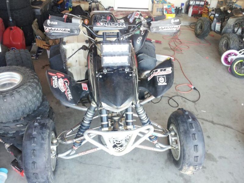 Pictures and video of my Baja LED , light bar set up.. Honda TRX 450R