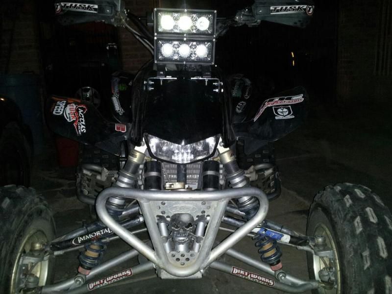 Pictures and video of my Baja LED , light bar set up.. Honda TRX Forums Honda TRX 450R Forum