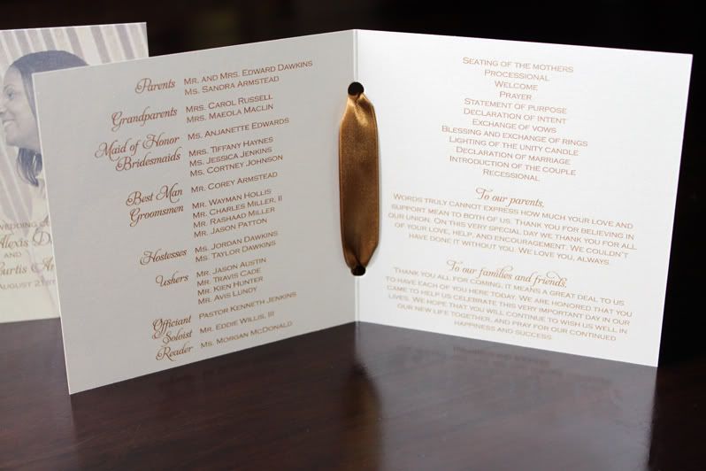 Plush Paper ceremony program Plush Paper ceremony program