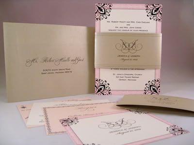  and a scrolling border design in shades of ivory pale pink and black