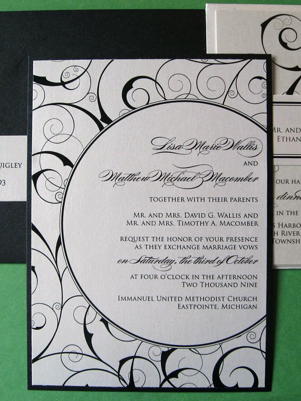 Lisa wanted a striking black and white invitation design