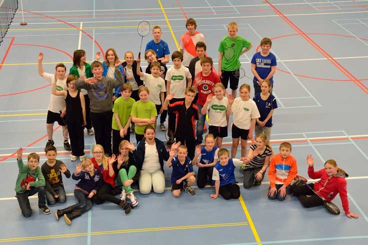 Badminton jeugdtoernooi op rolletjes