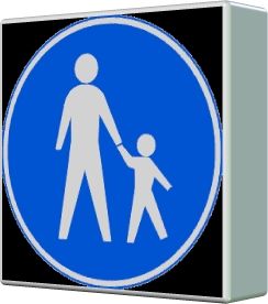 Voetgangers hebben gelopen