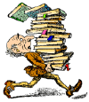 Book Stack Man Pictures, Images and Photos