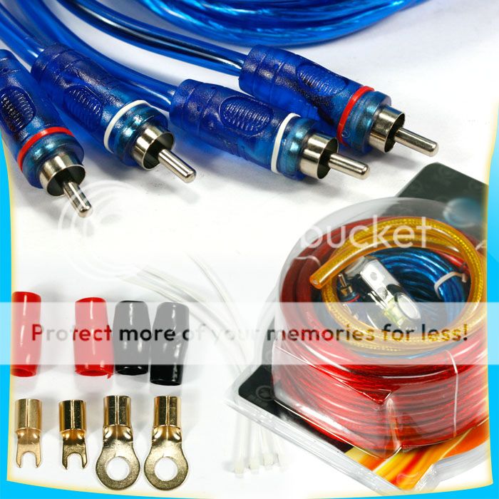  WIRING KIT 2000W Car Amplifier RCA Fuse Audio Speaker Cable A 7  
