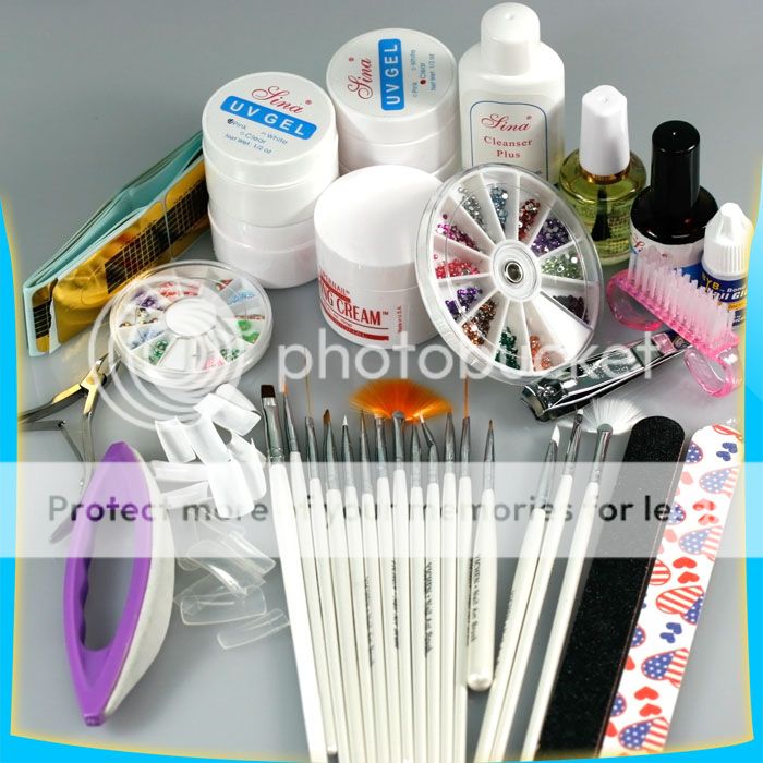 NEW NAIL ART FULL SET MANICURE UV GEL KIT TOOL C148  