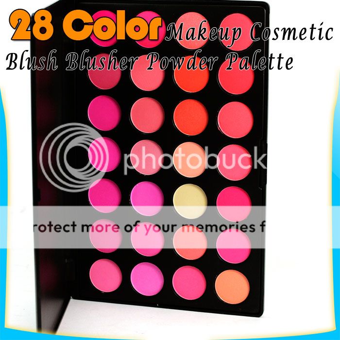 28 Color Makeup Cosmetic Blush Blusher Powder Palette C288  