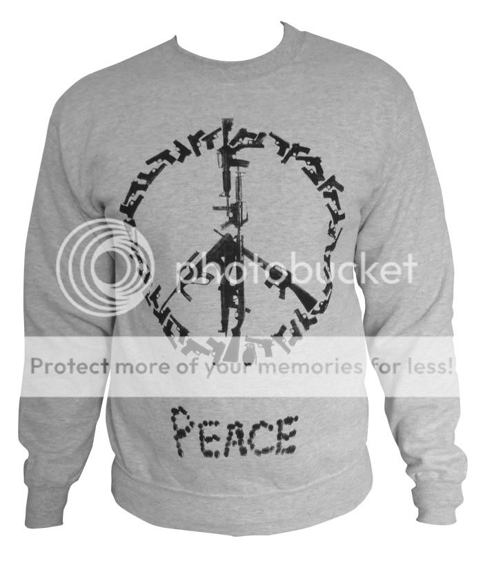 grey peace sweatshirt_M_uk hippy retro punk funky guns  