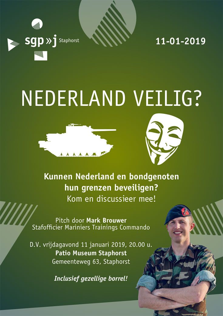 Marinier bij SGP Jongeren Staphorst