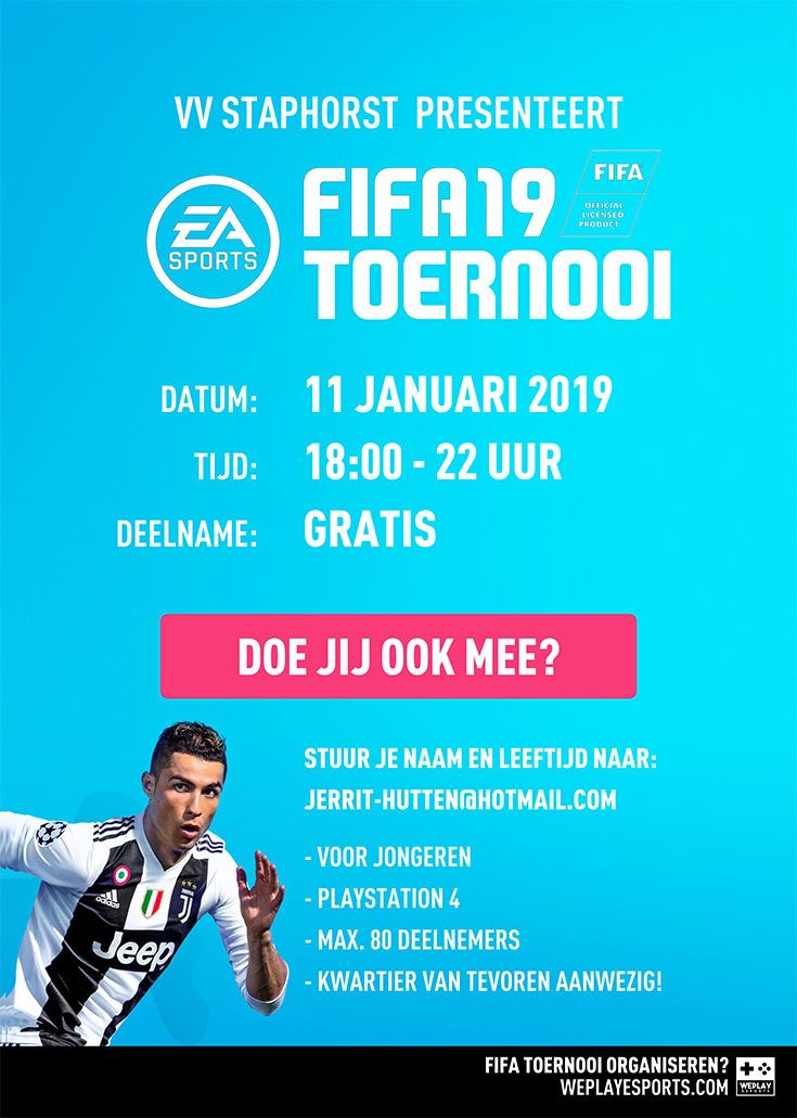 FIFA-19 toernooi, geef je nu op