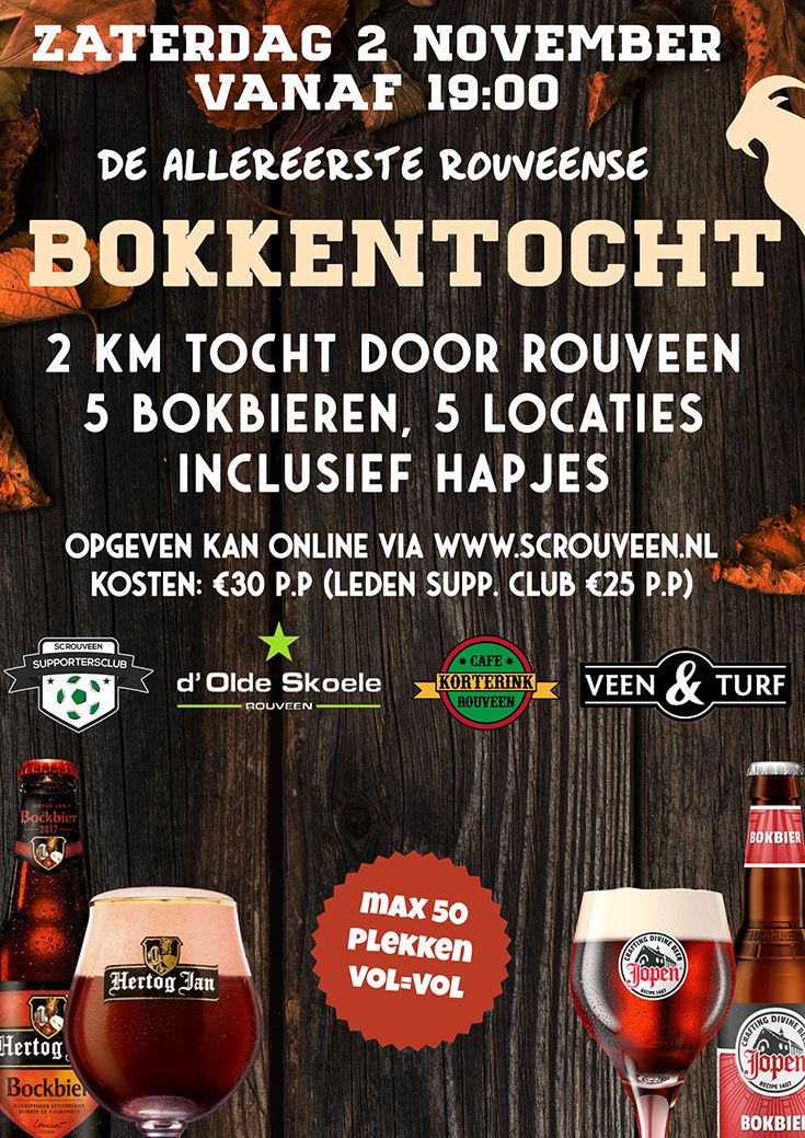Eerste Rouveense Bokkentocht op zaterdag 2 november