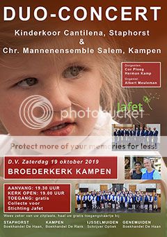 Duo-concert Kinderkoor Cantilena & Chr. Mannenensemble Salem in Kampen