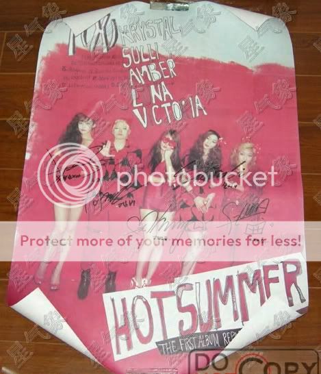 1st Album Repackage HOT SUMMER Autographed Poster  